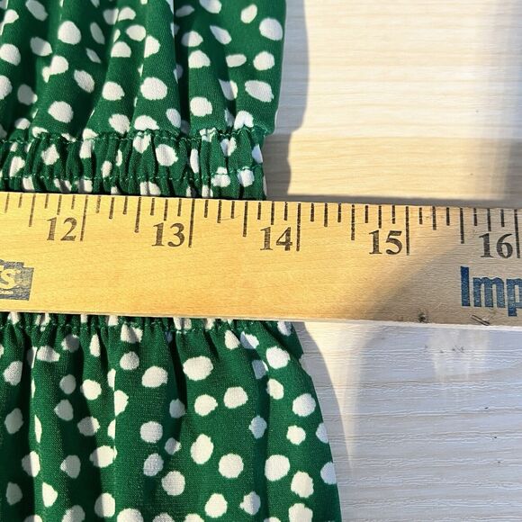 Enfocus Studio 14 Tiered Smocked Green Cottagecore Western Drop Waist Dress - Picture 9 of 11